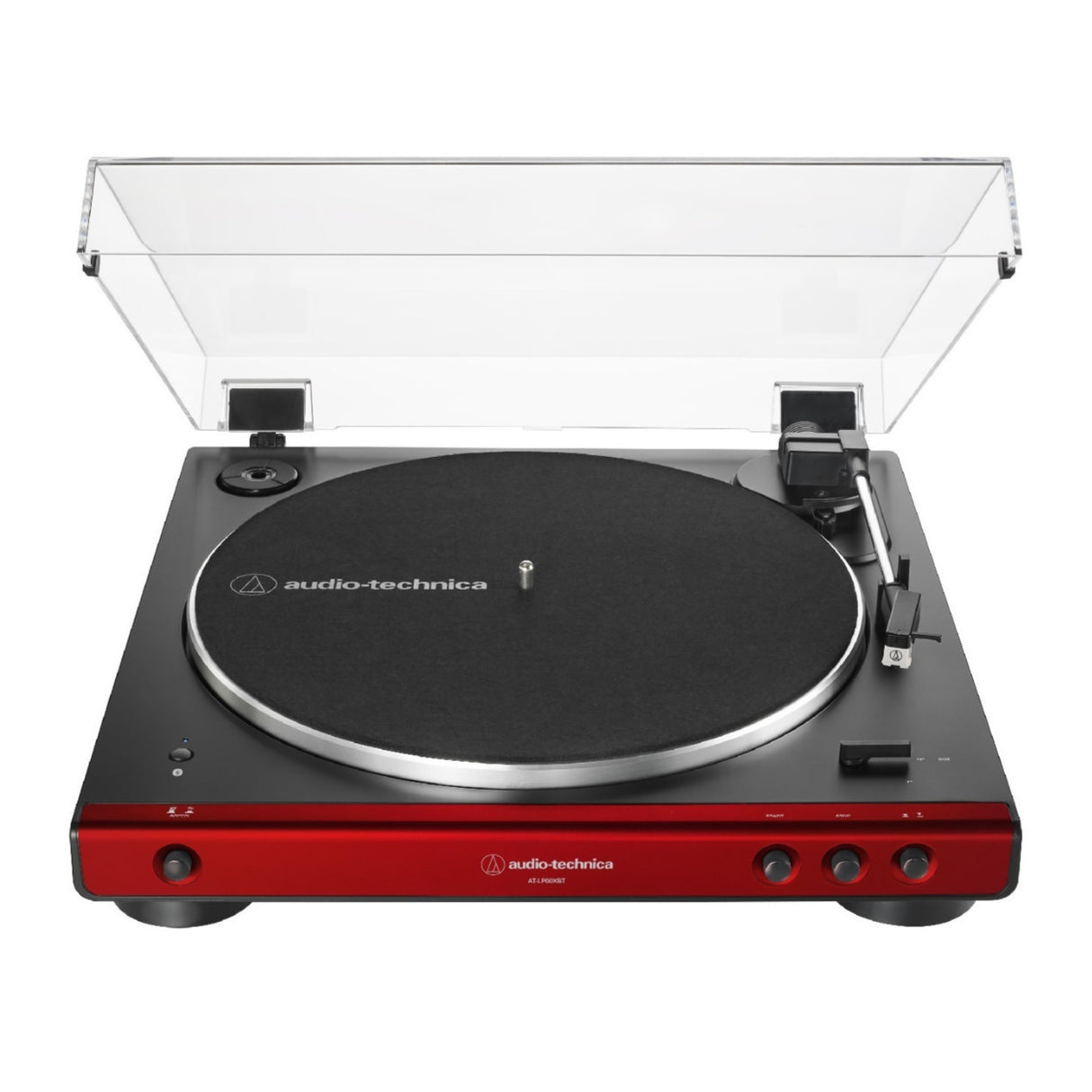 Audio-Technica AT-LP60XBT Bluetooth Stereo Turntable (Red) w/Bluetooth Speakers