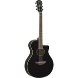 Yamaha APX600BL Thinline Acoustic-Electric Guitar (Black) with Case and Picks