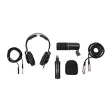 Zoom ZDM-1 2-Person Podcast Microphone Pack Accessory Bundle & Two Boom Arm