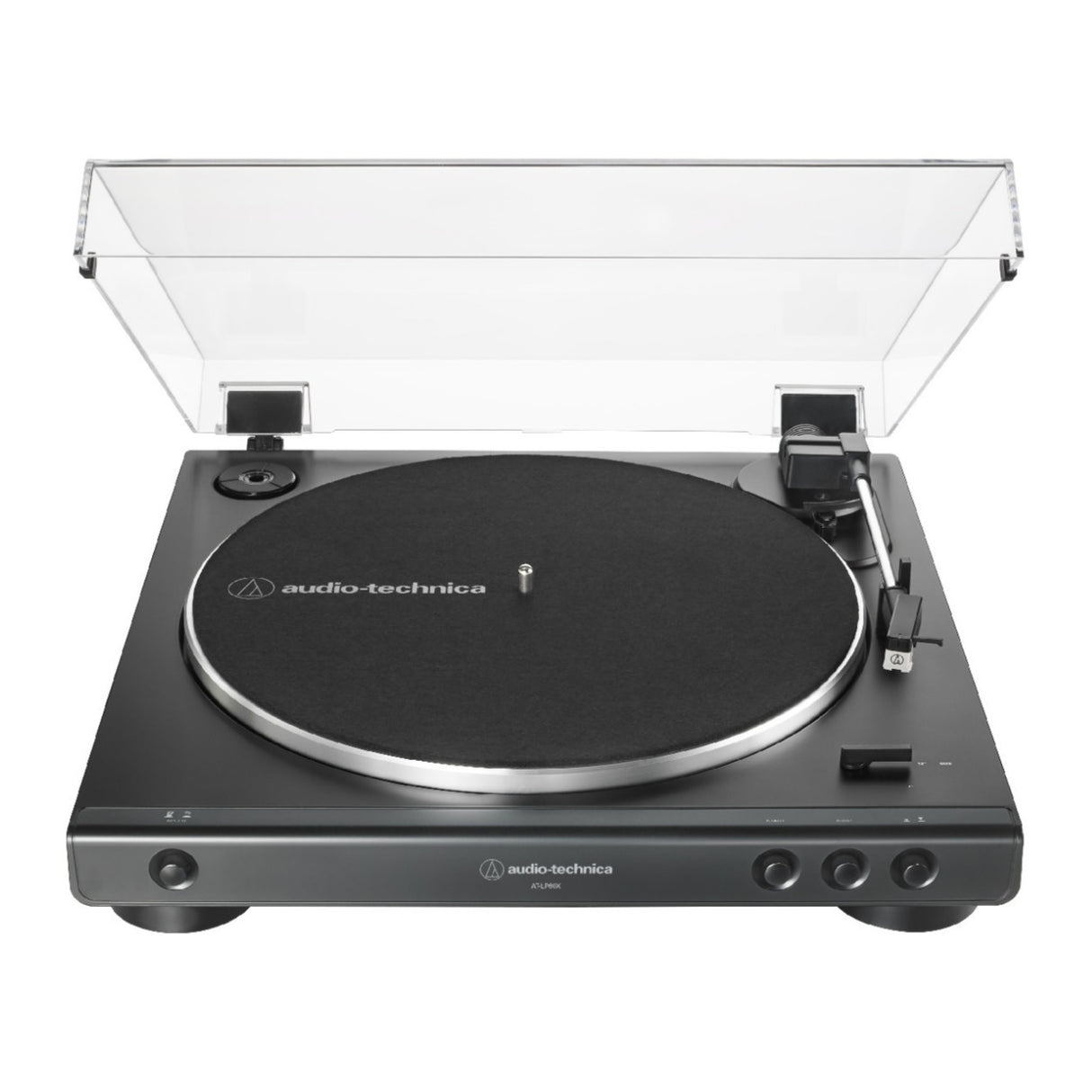 Audio-Technica ATLP60X Turntable (Black) Bundle with Bluetooth Monitors - Pair