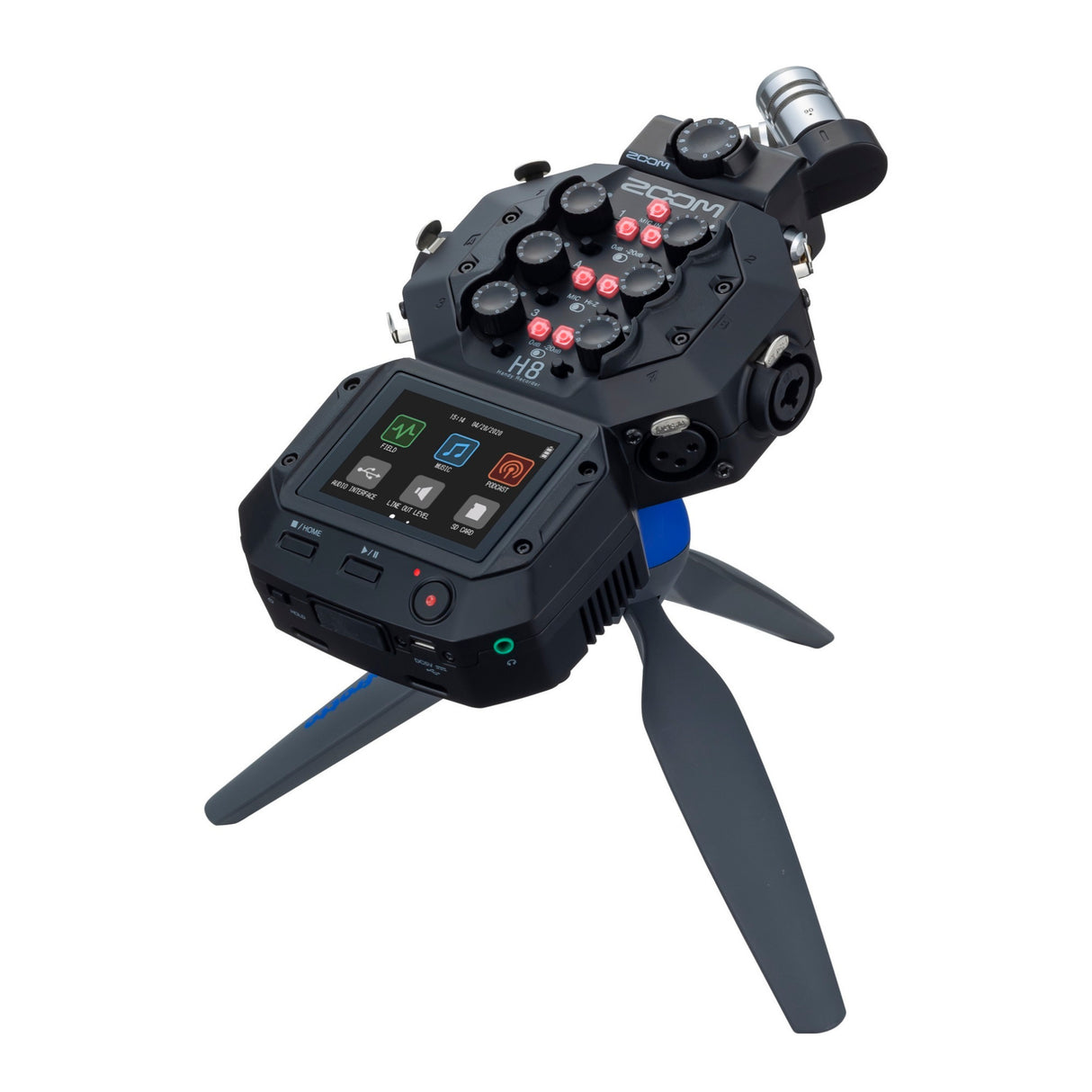 Zoom H8 8-Input/12-Track Portable Handy Recorder with Accessory Bundle