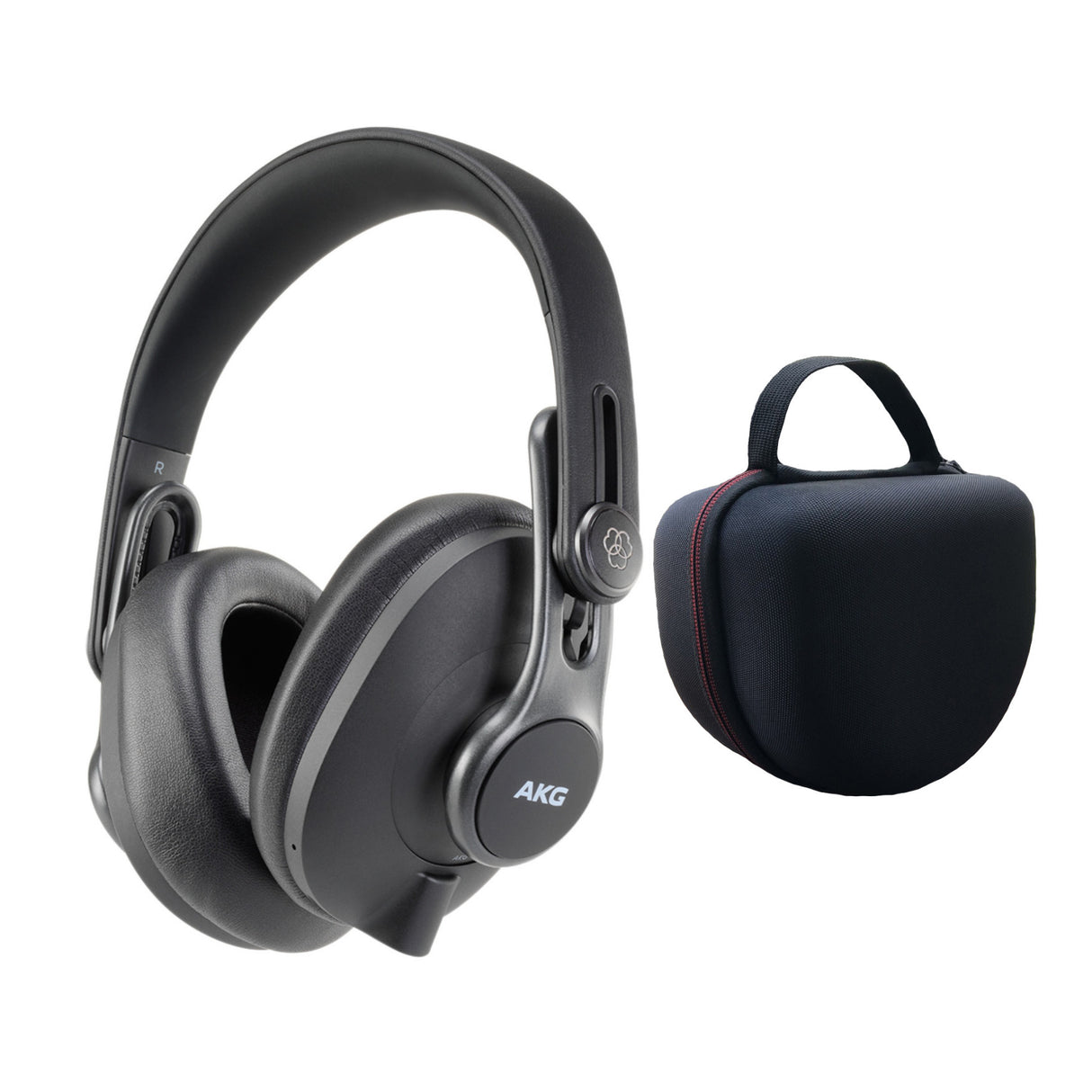 AKG K371-BT Bluetooth Over-Ear Closed-Back Foldable Studio Headphones Bundle