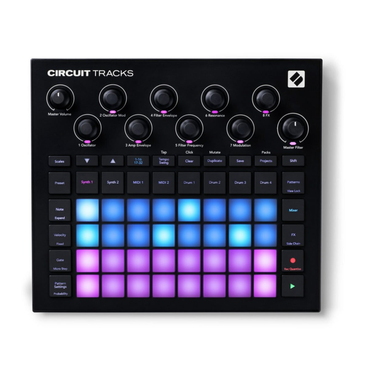 Novation Circuit Tracks Standalone Groove Box with Synths, Drums, and Sequencer