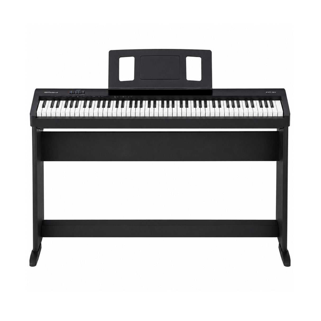 Roland FP-10 88-Key Entry-Level Digital Keyboard Bundle with Piano Stand (Black) - 1