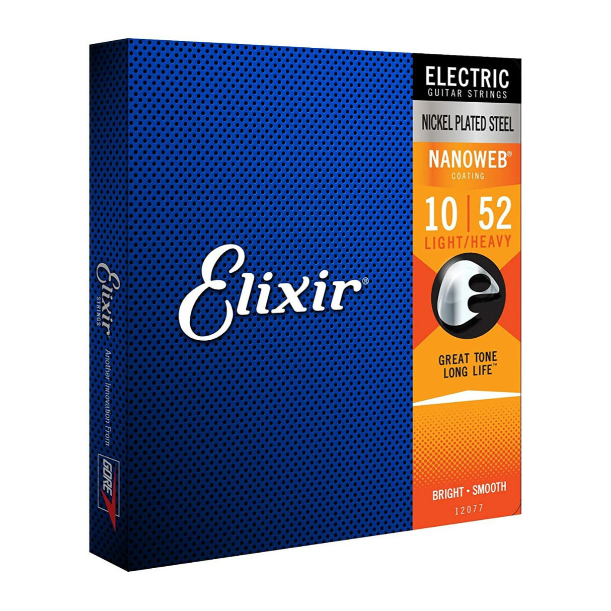 Elixir 12077 NPS Electric Guitar Strings with Nanoweb. Light Heavy 10-52