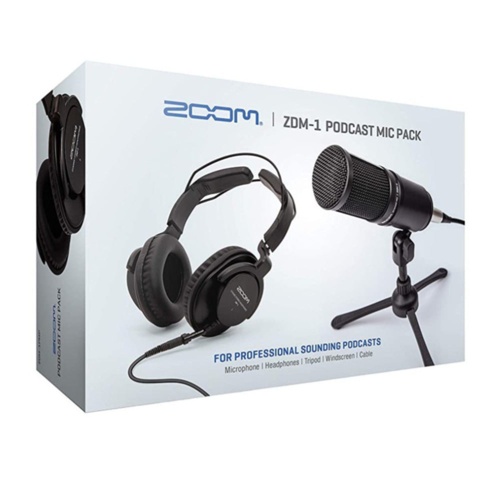 Zoom ZDM-1 4-Person Podcast Microphone Pack Accessory Bundle & Four Boom Arm (Open Box)