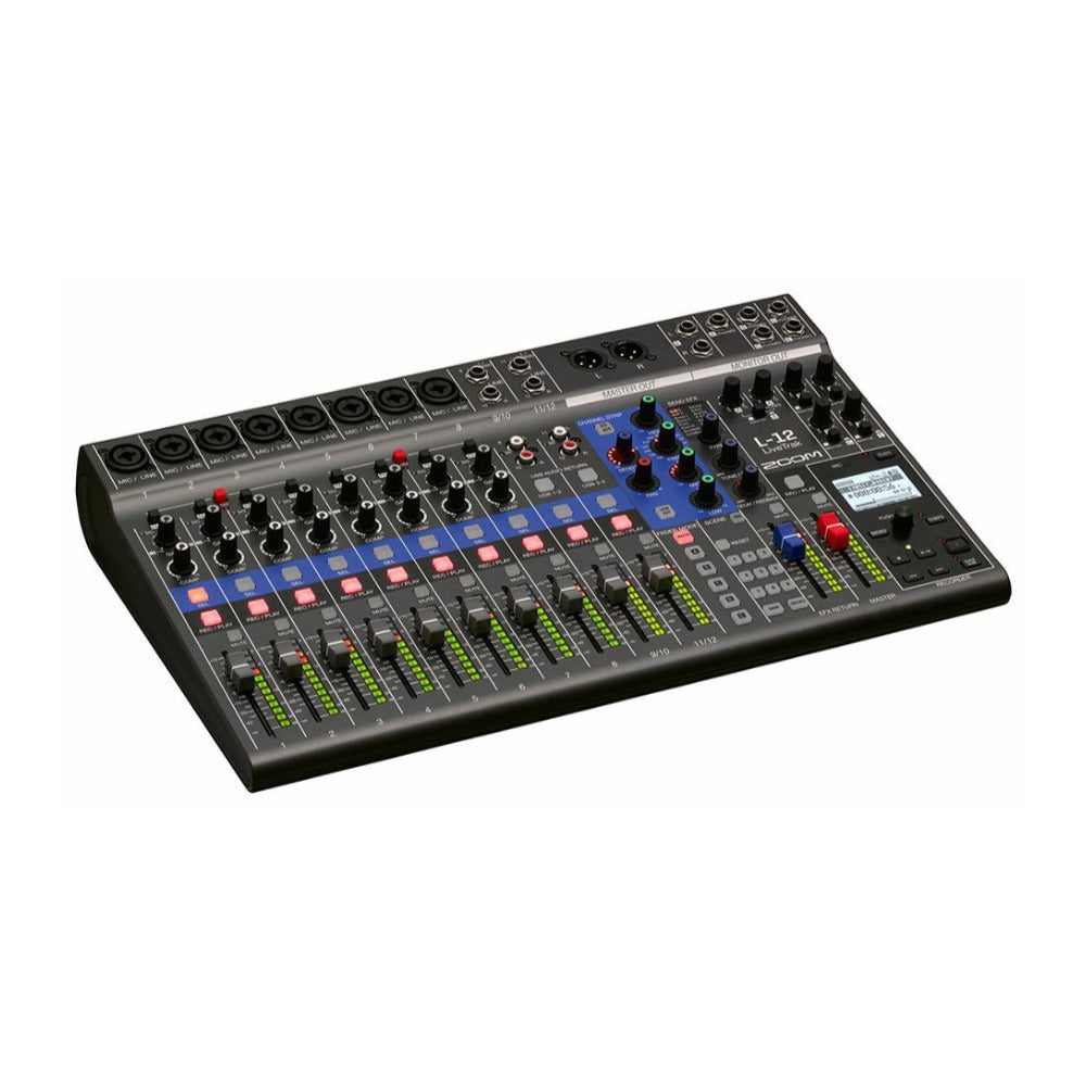 Zoom LiveTrak L 12 12 Channel Digital Mixer and Multitrack Recorder Bundle