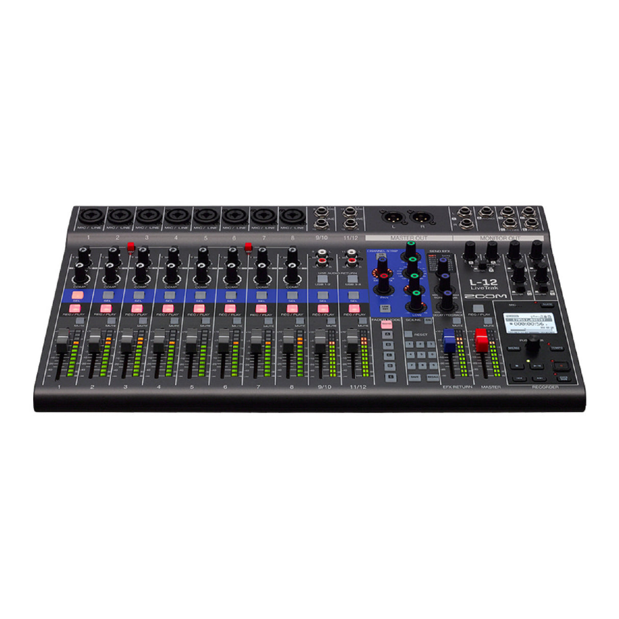 Zoom LiveTrak L 12 12 Channel Digital Mixer and Multitrack Recorder Bundle