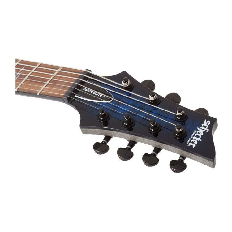 Schecter Omen Elite-7 7-String Electric Guitar (Right-Hand, See-Thru Blue Burst)