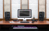 Adam Audio A4V Powered Two Way Studio Monitor 2 Pack with Isolation Pads Bundle