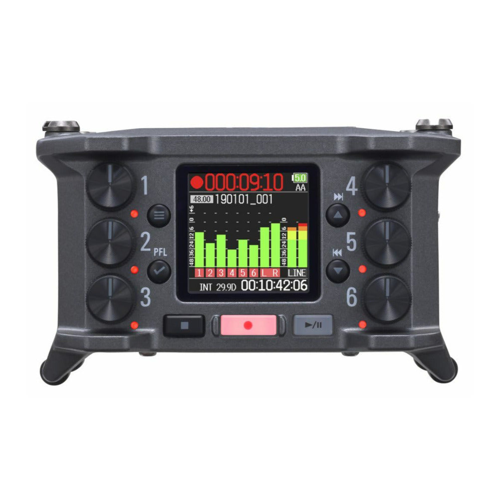 Zoom F6 6-Input / 14-Track Multi-Track Field Recorder with Studio Headphones