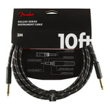 Fender Deluxe Series 10-Inch Instrument Cable (Black Tweed)