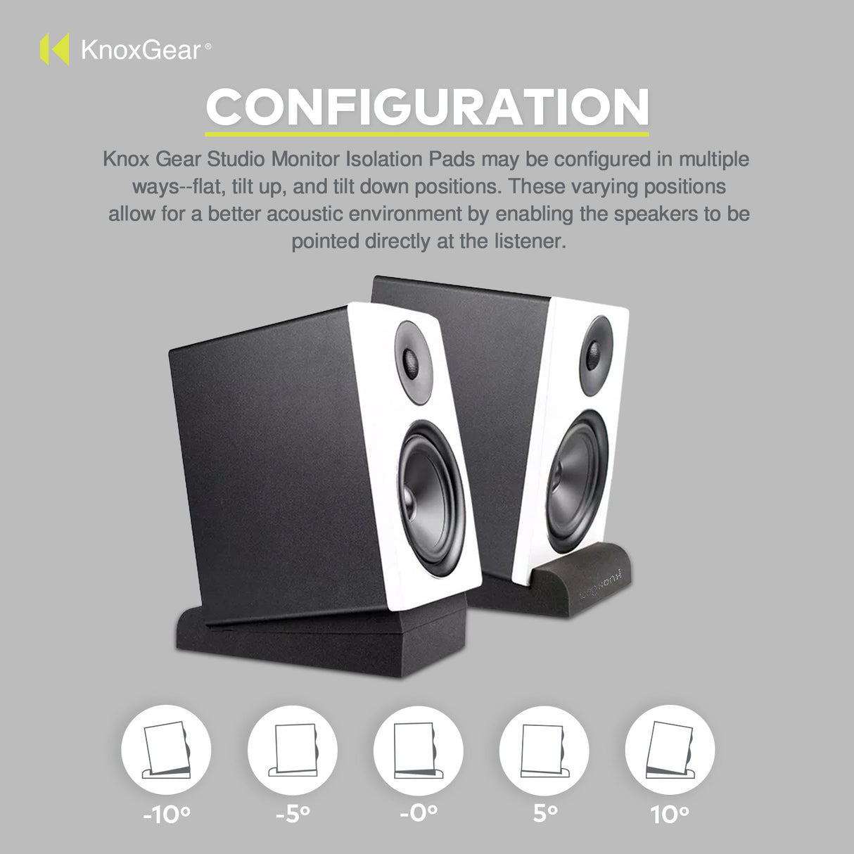 Knox Gear Studio Monitor Isolation Pads for 6-Inch Speakers (Pair)
