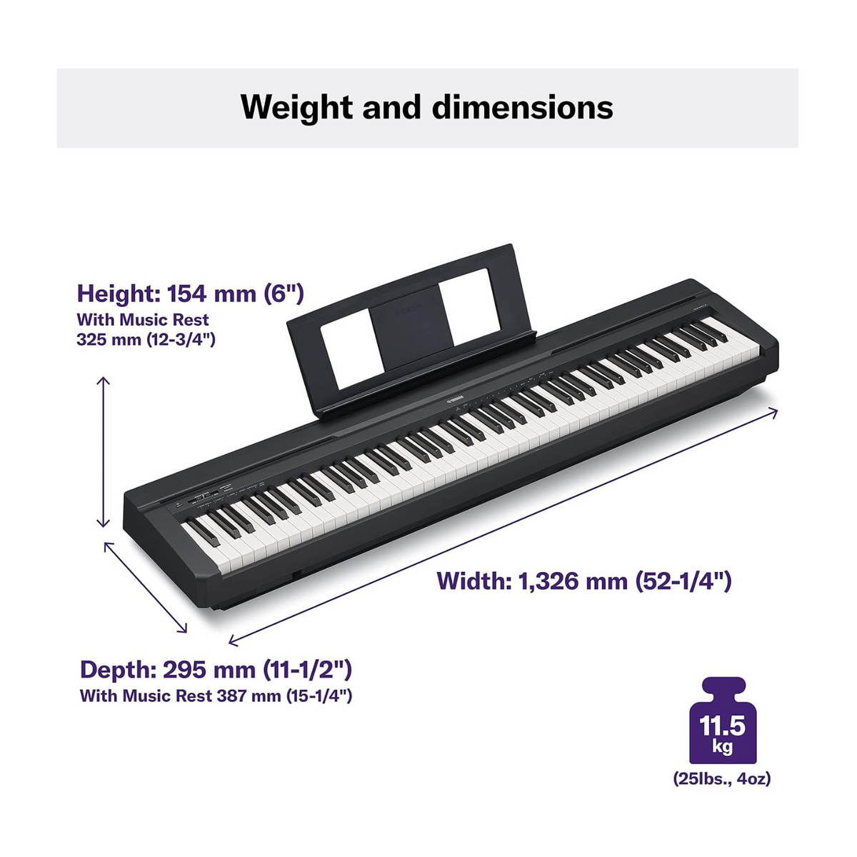 Yamaha P45B 88-Key Digital Piano