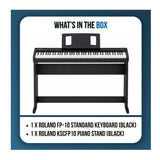 Roland FP-10 88-Key Entry-Level Digital Keyboard Bundle with Piano Stand (Black) - 9