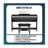 Roland FP-60X 88-Key Digital Piano Bundle with Stand, Pedal and Bench (Black) - 9