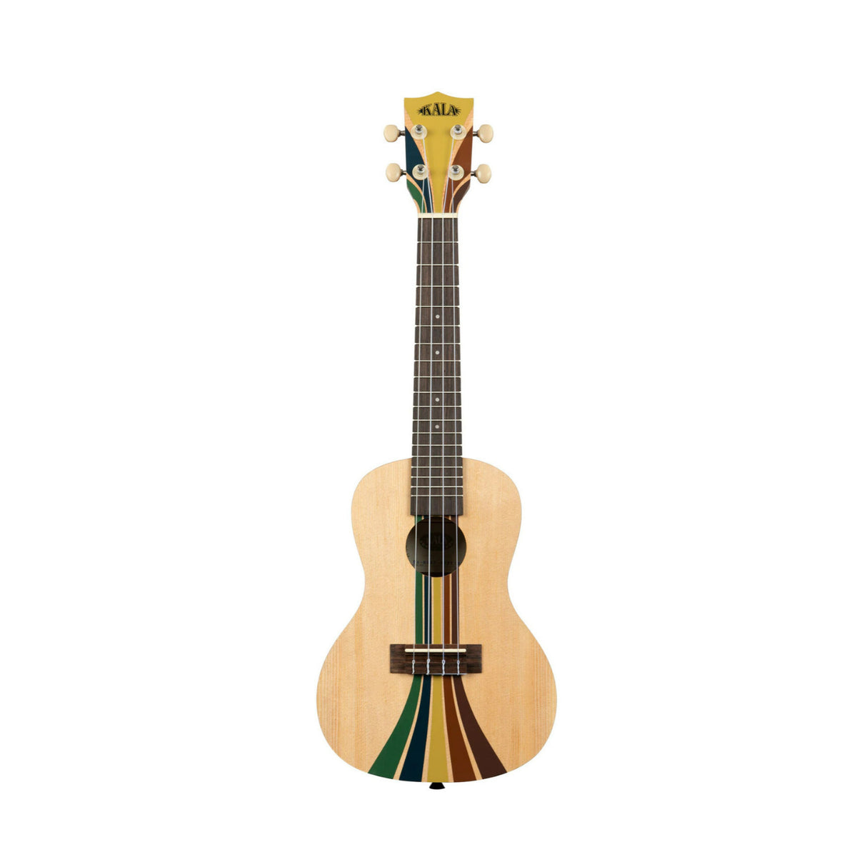 Kala Riptide Surfboard Ukulele (Mahogany) with Kala Gig Bag, Tuner and Strings