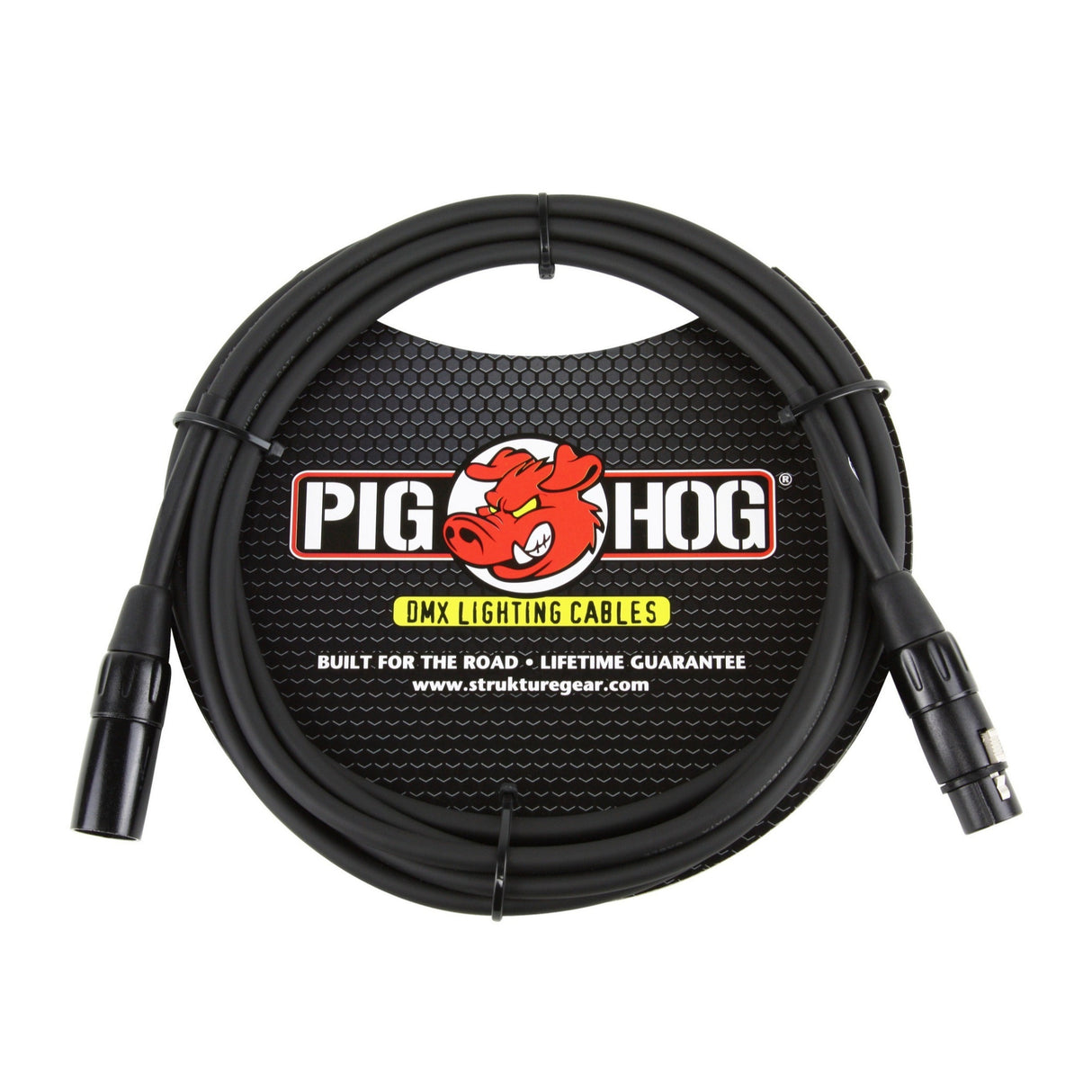 Pig Hog PHDMX10 3-Pin DMX Lighting Cable (Black,10-Feet)