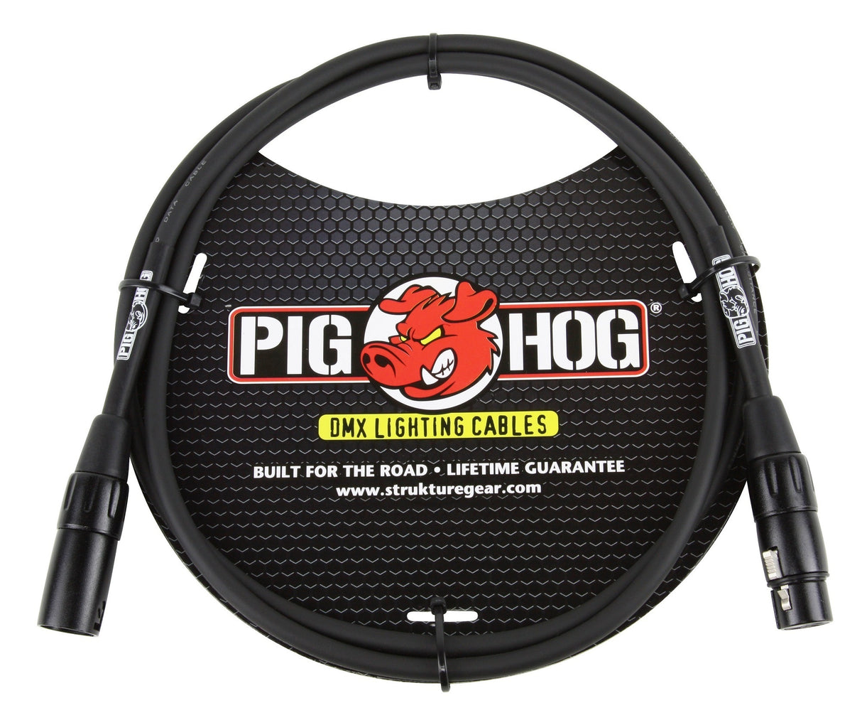Pig Hog PHDMX5 3-Pin DMX Lighting Cable (Black, 5-Feet)