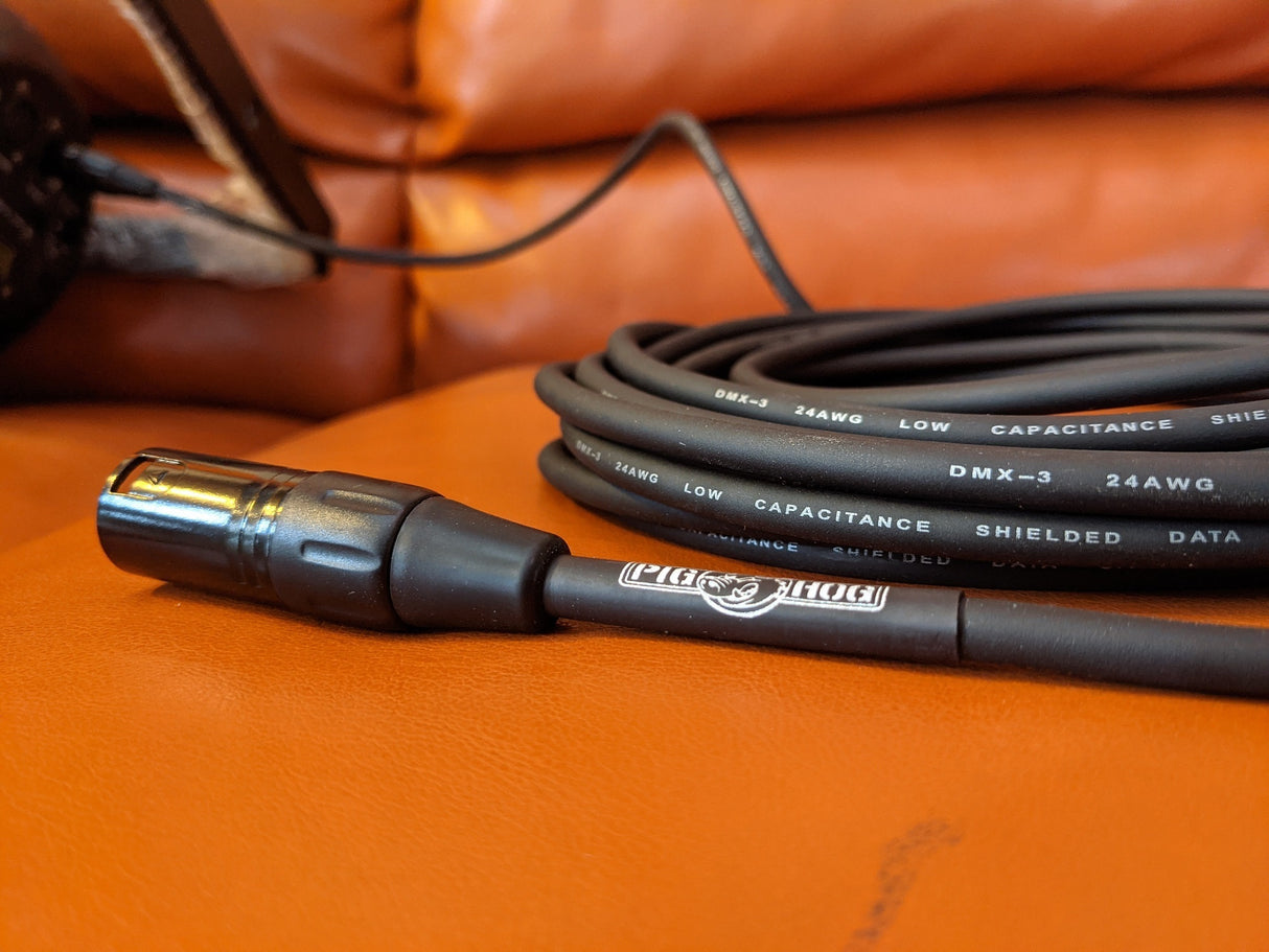 Pig Hog PHDMX5 3-Pin DMX Lighting Cable (Black, 5-Feet)