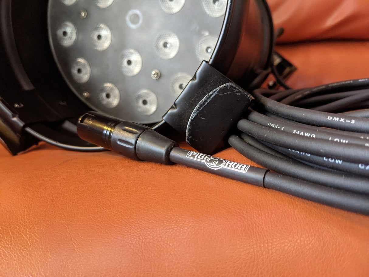 Pig Hog PHDMX5 3-Pin DMX Lighting Cable (Black, 5-Feet)