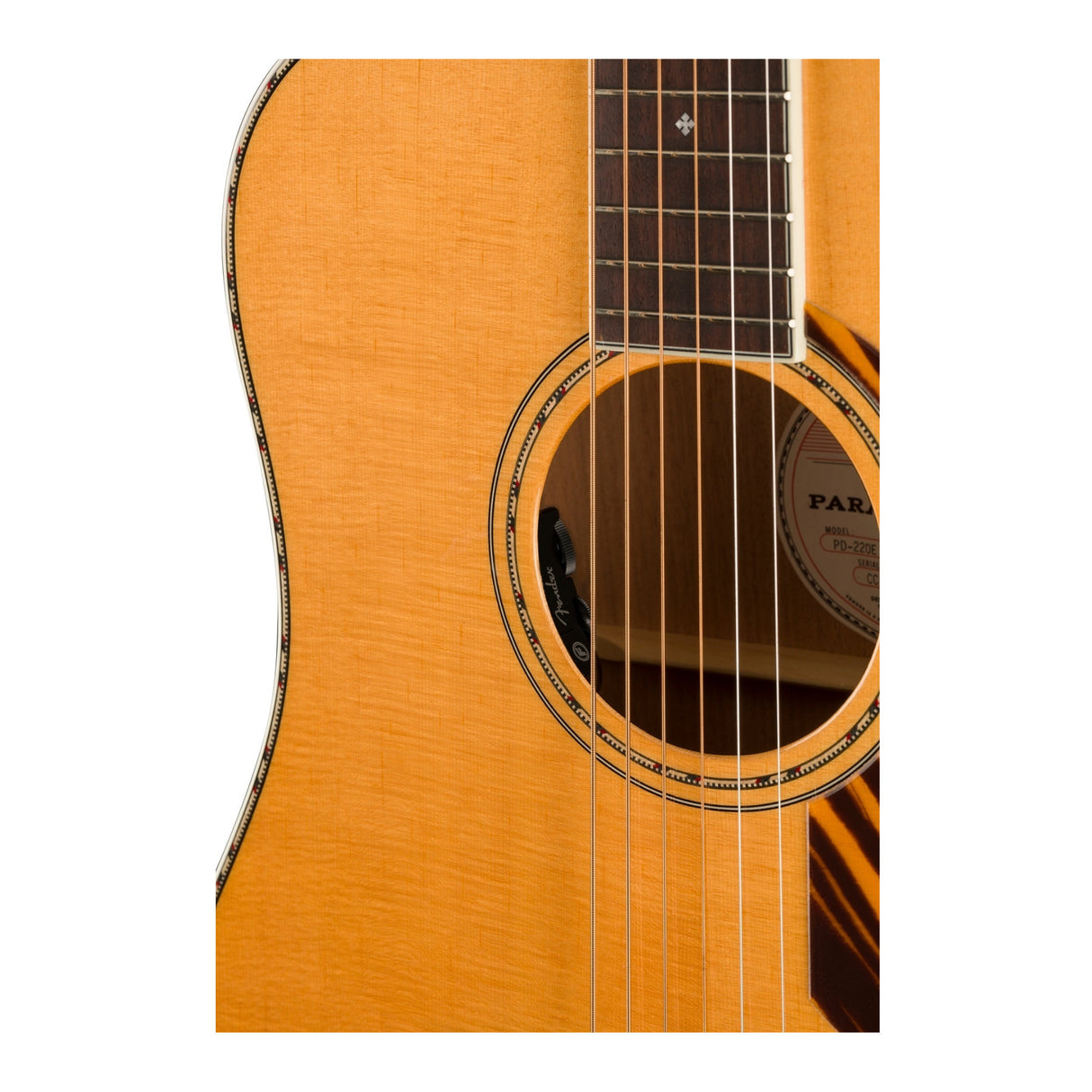 Fender PO-220E Orchestra 6-String Ovangkol Fingerboard Acoustic Guitar (Natural)