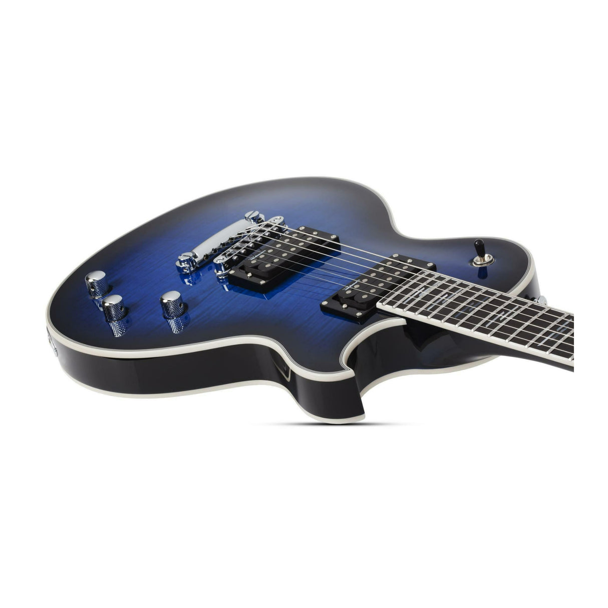 Schecter Solo-II Supreme 6-String Electric Guitar (See Thru Blue Burst)
