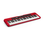 Casio Casiotone CT-S200 61-Key Portable Keyboard (Red) w/Stand, Pedal, and Book