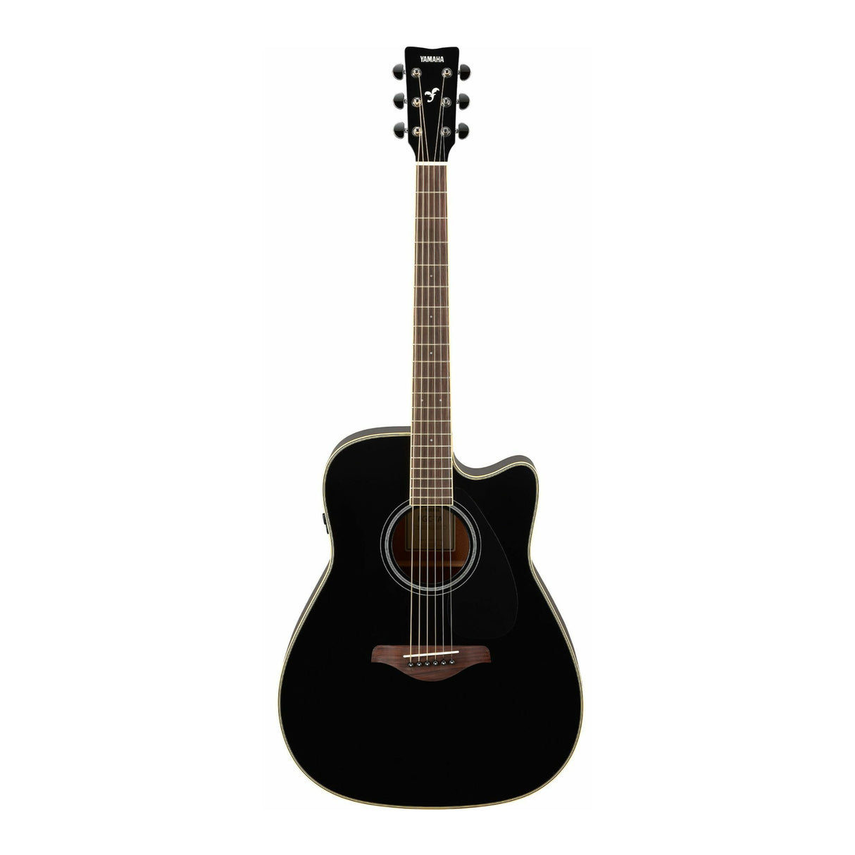 Yamaha FGC-TA Dreadnought TransAcoustic 6-String Guitar (Right-Handed, Black)