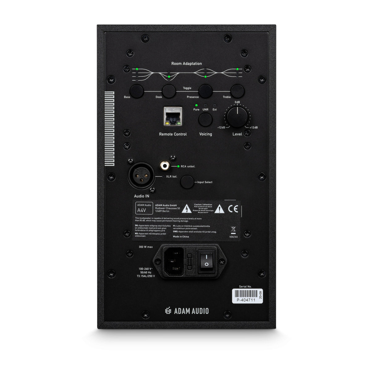 ADAM Audio A4V 2 Way Studio Monitor (Pair) with Subwoofer and Cables Bundle