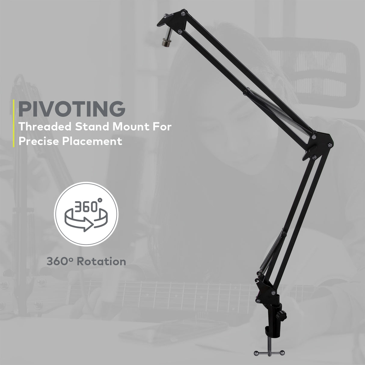 Audio-Technica AT2020 Microphone with Filter, Boom Arm, Cable and Shock Mount