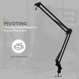 Audio-Technica AT2020 Microphone with Filter, Boom Arm, Cable and Shock Mount