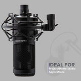 Audio-Technica AT2020 Microphone with Filter, Boom Arm, Cable and Shock Mount