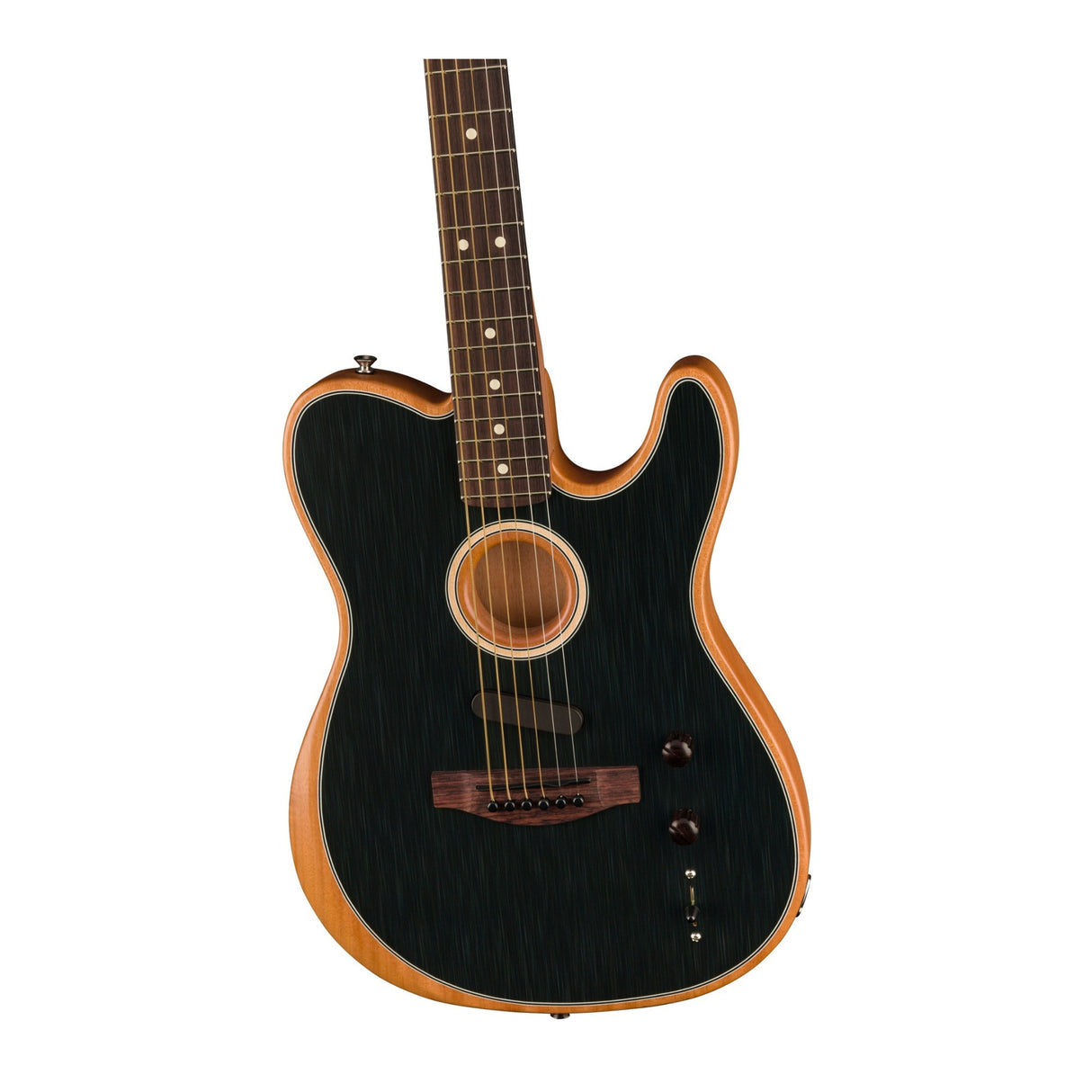 Fender Acoustasonic Player Telecaster 6-String Acoustic-Electric Guitar (Black)