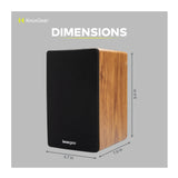 Knox Gear LP1 Powered Bookshelf Bluetooth Speakers (Wood Finish)