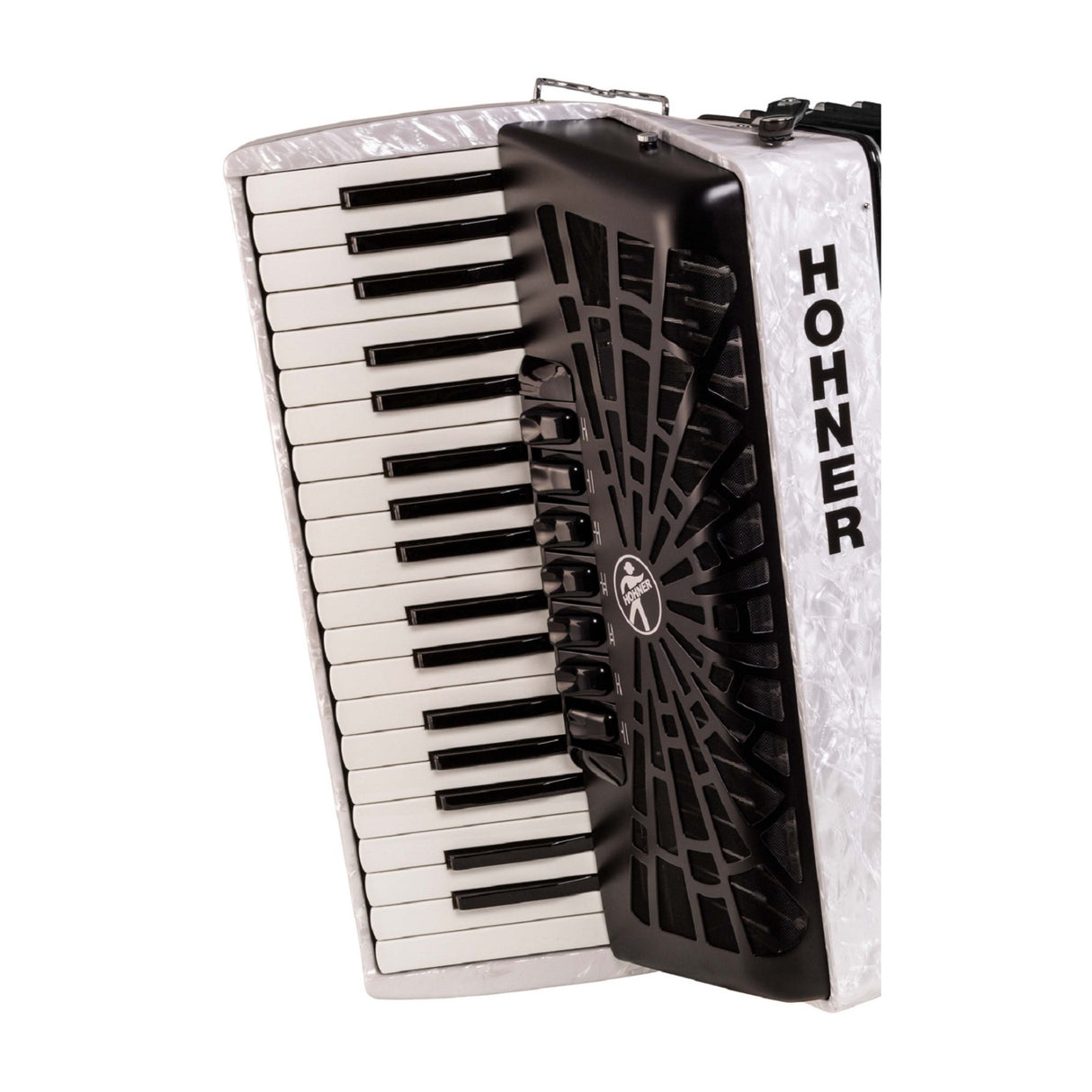 Hohner Bravo III 96 Chromatic Piano Key Accordion (Pearl White)