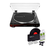 Audio-Technica AT-LP60X Belt-Drive Stereo Turntable (Brown) with Cleaner Kit