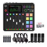 RODECaster Pro II Integrated Audio Production Studio w/Accessory Bundle (4-Pack)