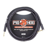 Pig Hog - PH10R - 1/4 - 1/4 in Right Angle 8mm Instrument Cable (10 ft., Black)
