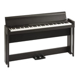 Korg C1 88-Key Digital Piano (Rosewood Brown) with Headphones, Bench, and a Book