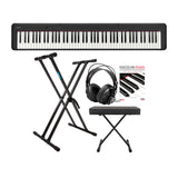 Casio CDP-S160 88-Key Digital Piano (Black) Bundle with Stand and Accessories
