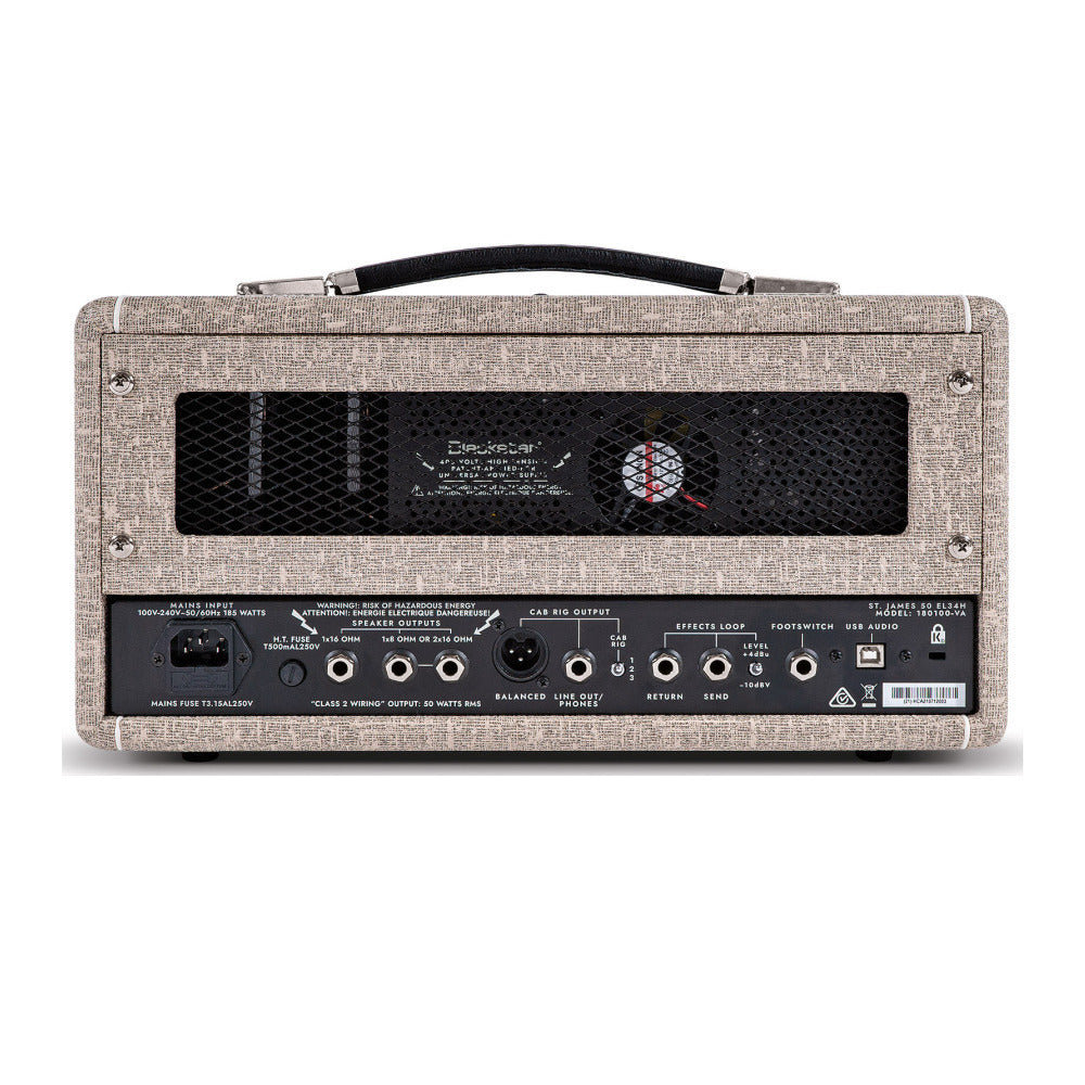 Blackstar St. James 50W Amp Head (Fawn) with Speaker Cable and Guitar Cable
