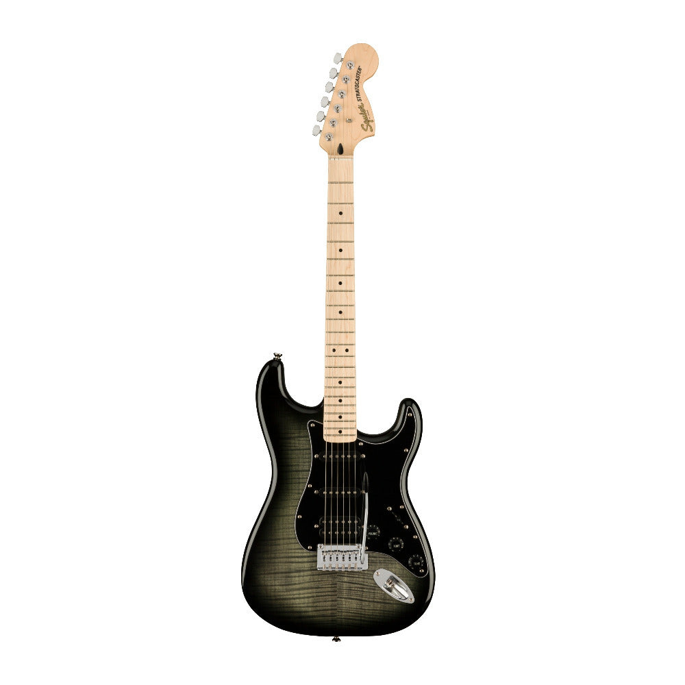 Squier Affinity Series Stratocaster FMT HSS Guitar (Black Burst)