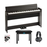 Korg C1 88-Key Digital Piano (Rosewood Brown) with Headphones, Bench, and Book