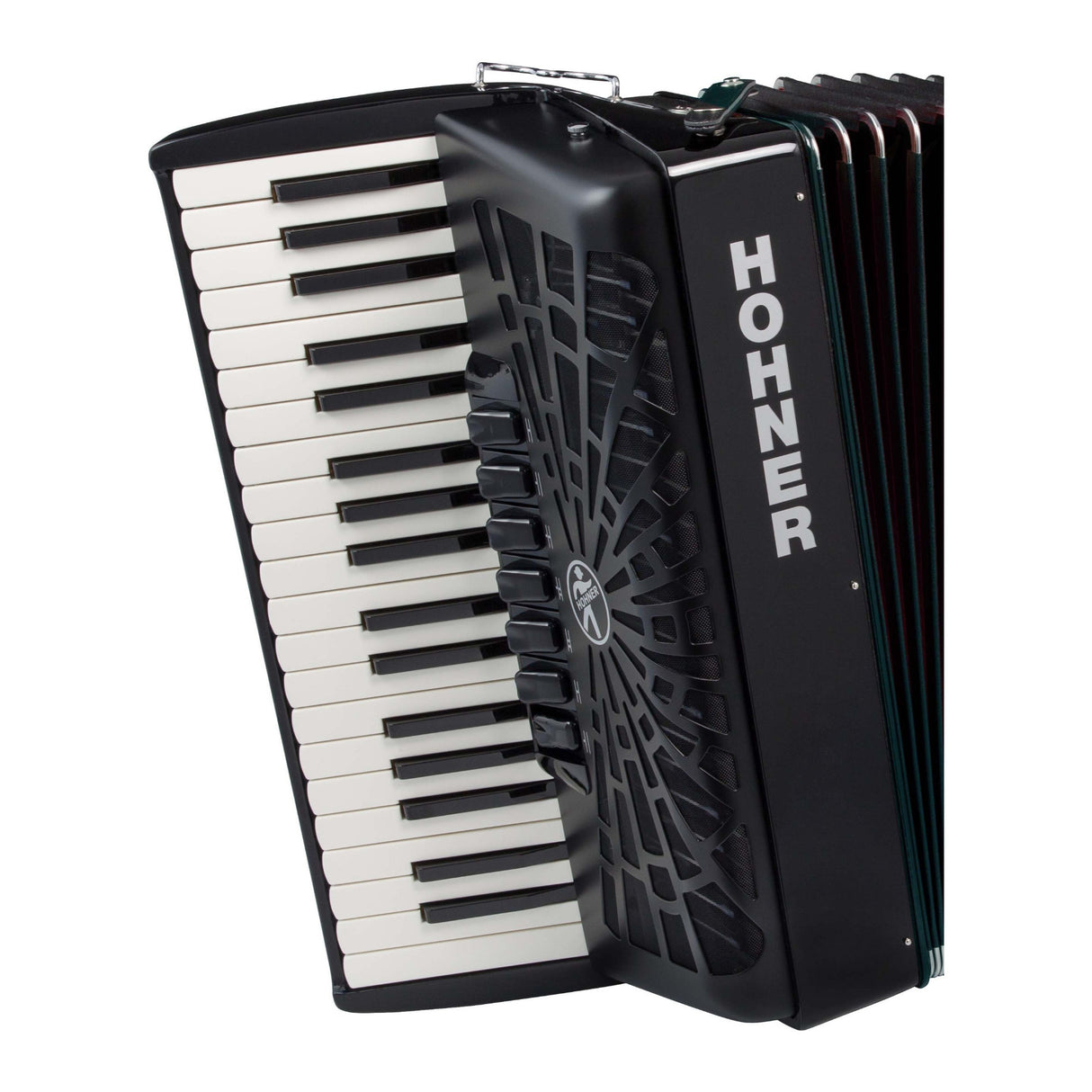 Hohner Bravo III 96 Chromatic Piano Key Accordion (Jet Black)