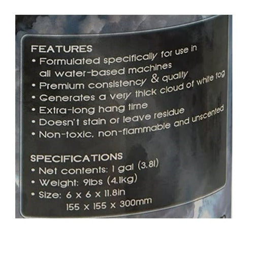 Chauvet DJ High-Density Fog Machine Fluid, High-Density Fluid (1-Gallon)