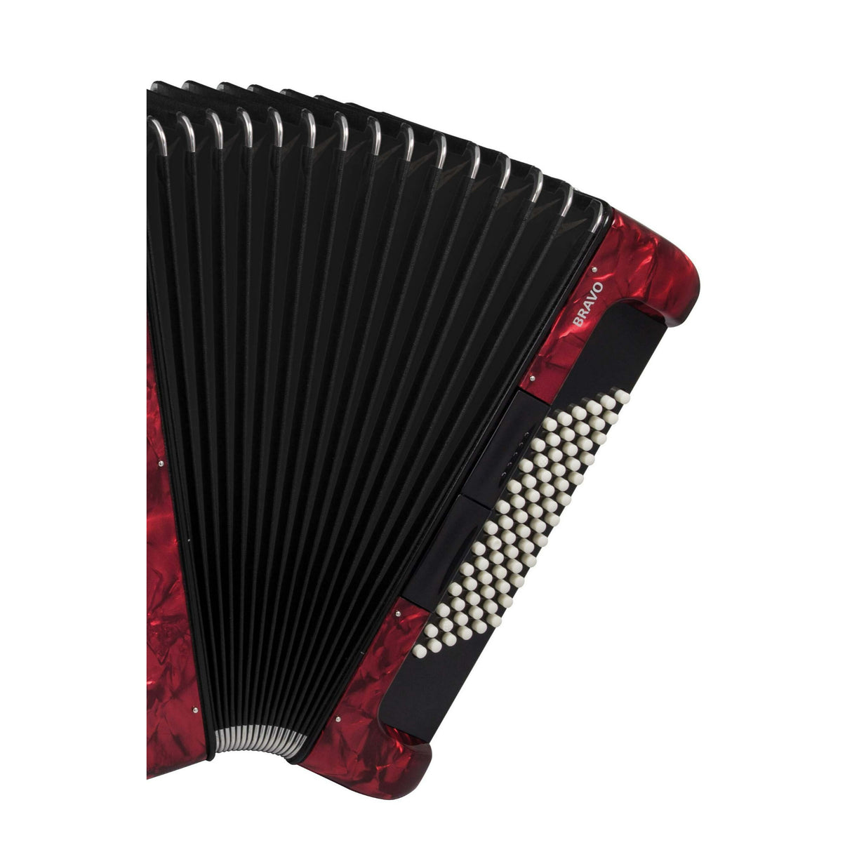 Hohner Bravo III 96 Chromatic Piano Key Accordion (Pearl Red)