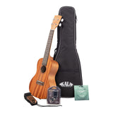Kala KA-15T Mahogany Tenor Ukulele Bundle with Gig Bag, Tuner, Strap and Strings