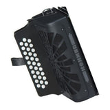 Hohner Compadre E, A, D 3-Row Diatonic Accordion (Black) with Gig Bag