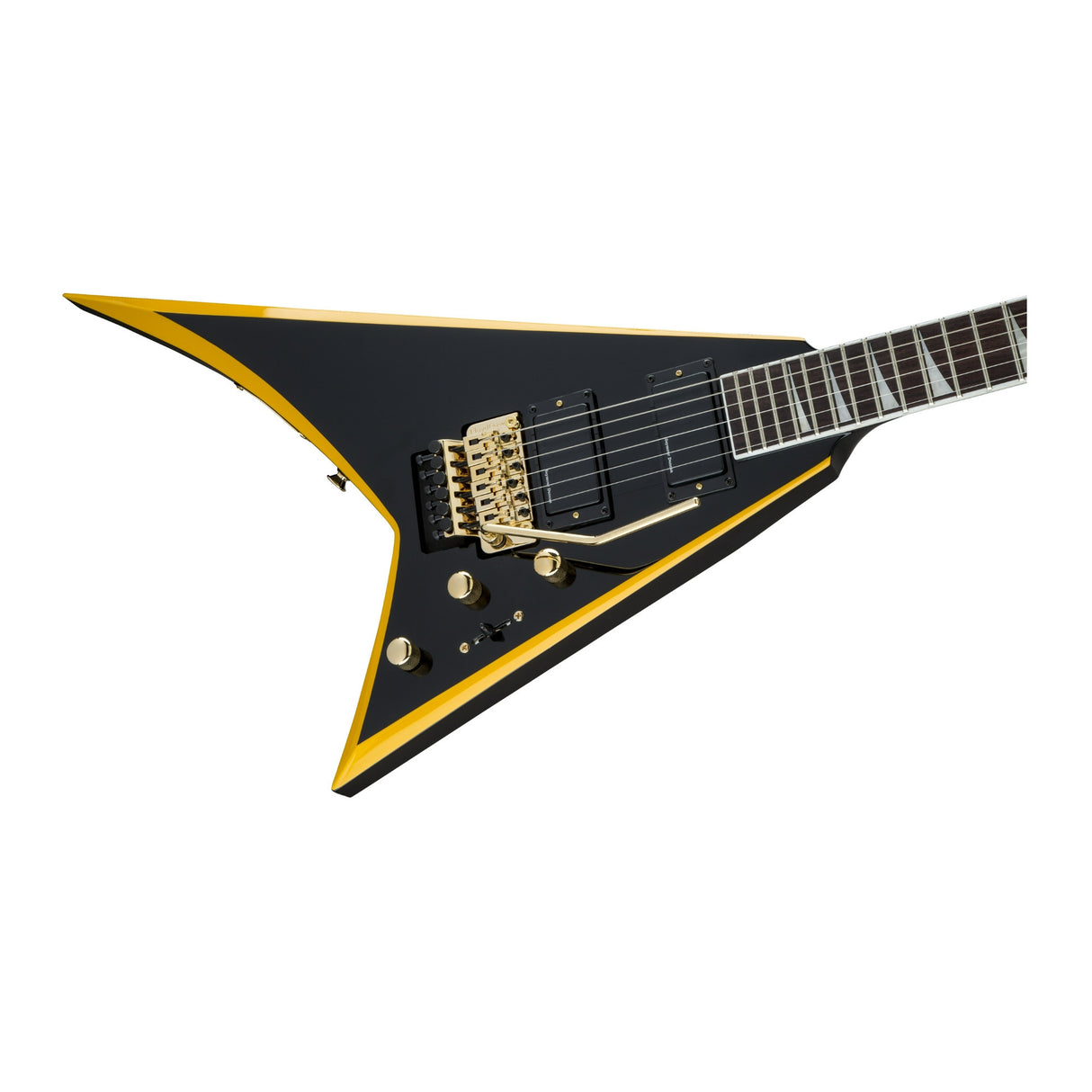Jackson X Series Rhoads RRX24 6-String Guitar (Black with Neon Yellow Bevels)